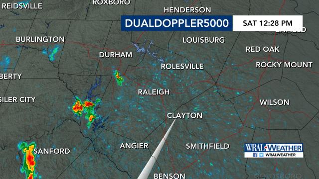 Thunderstorms pass through Triangle