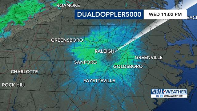 Steady rain soaks roads in the Triangle with standing water