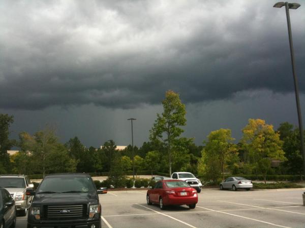 Dave Butler took this picture of clouds rolling into Cary from Regency park around 4:30 p.m.