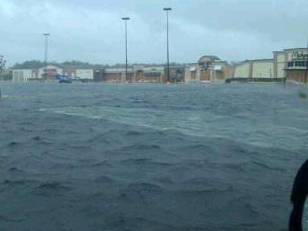A viewer sent this photo of flooding at the New Bern Mall on Dr. M.L. King Jr. Boulevard in New Bern.