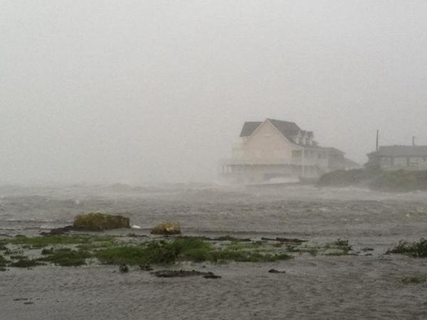 Paula Salladay posted this image of coastal surge on the sound side near Avon to WRAL's Facebook page.