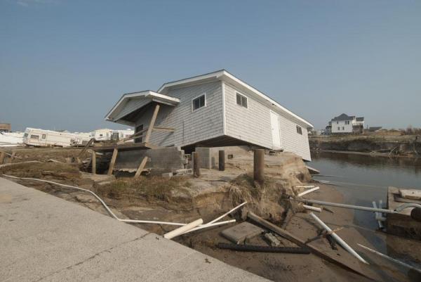 Hurricane Irene's winds battered structures along the North Carolina coast. (Photos by Donny Bowers.)