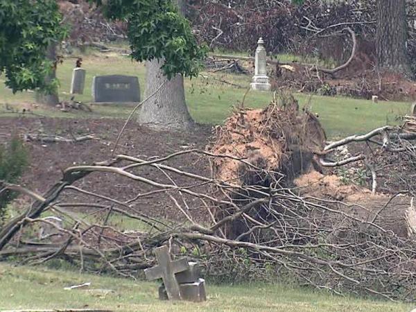 Trees to be cleared from tornado-ravaged Raleigh cemeteries