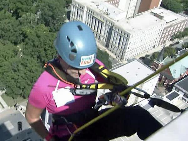 Mitchell goes 'Over the Edge' for Special Olympics