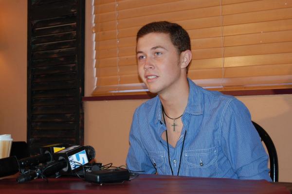 Web only: Scotty talks with reporters backstage