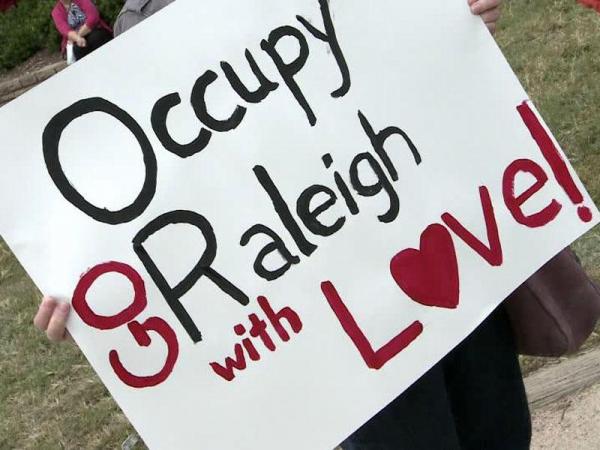 Protesters weighing option of occupying Raleigh parking lot