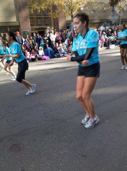  Members of the Cary YMCA Super Skippers perform at the 2011 WRAL Raleigh Christmas Parade. 