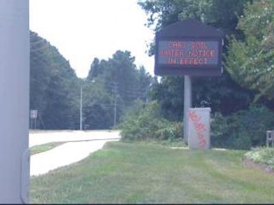 Vandalized Cary Sign