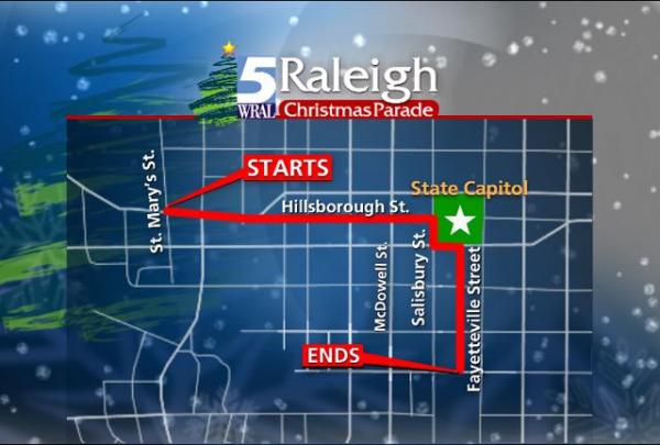 Raleigh Christmas Parade Map 2006