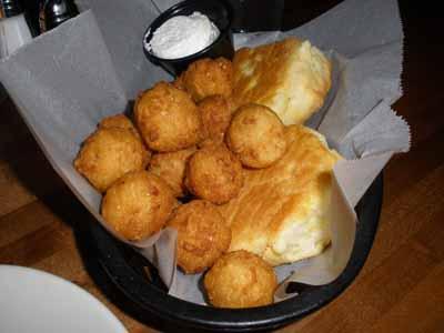 the pit hushpuppies and biscuits