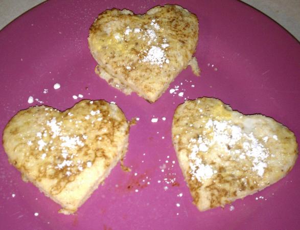 Heart shaped French toast