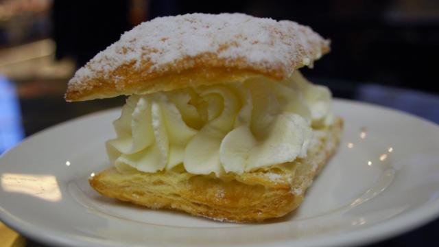 An absolutely luscious cream puff from Guglhupf bakery in Durham.