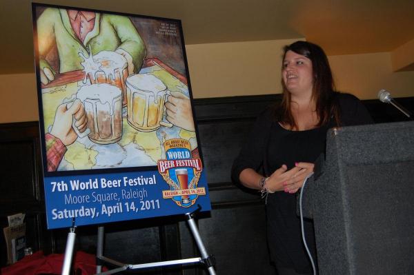 Raleigh artist Noelle Rousseau designed the winning poster for the World Beer Festival in Raleigh. 