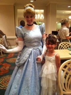 Lynda's daughter with Cinderella in Orlando