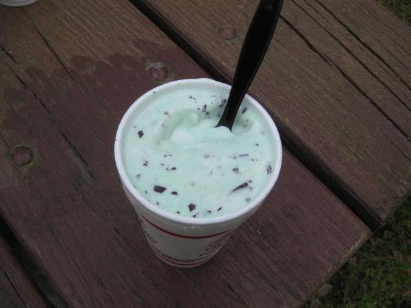 Mint Chocolate milkshake at Cook Out (Photo by Brian Lorello)