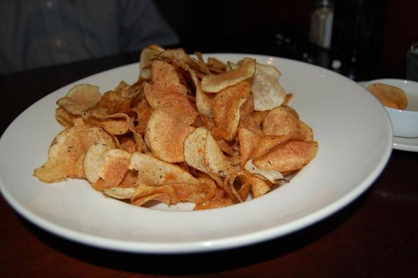 The homemade chips at Fork and Barrel in Raleigh.