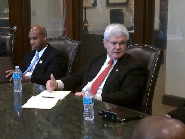 Gingrich campaigns in Raleigh