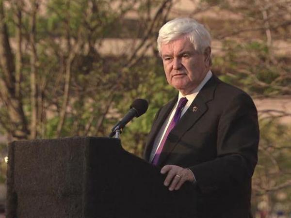 Gingrich speaks at Raleigh tea party rally