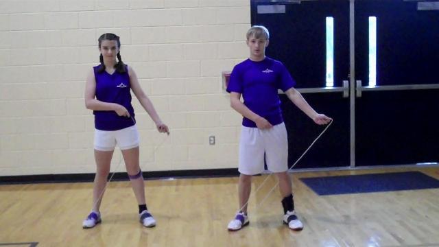 Local teens perform jump rope routine