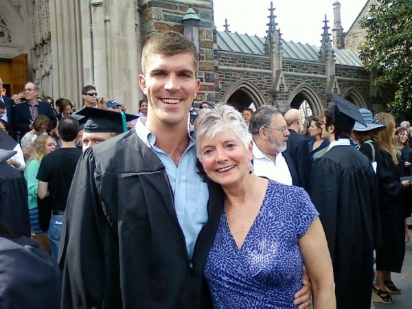 Laura Stillman with son Josh at his graduation from Duke University