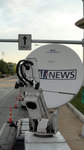 WRAL photojournalist Richard Adkins tweeted this photo, along with the caption: "City of Greensboro installs signage to help wayward Sat Truck operators find the satellite."