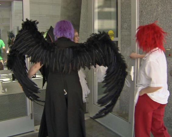 Most of the attendees at the Animazement anime convention in Raleigh Friday came in costume.