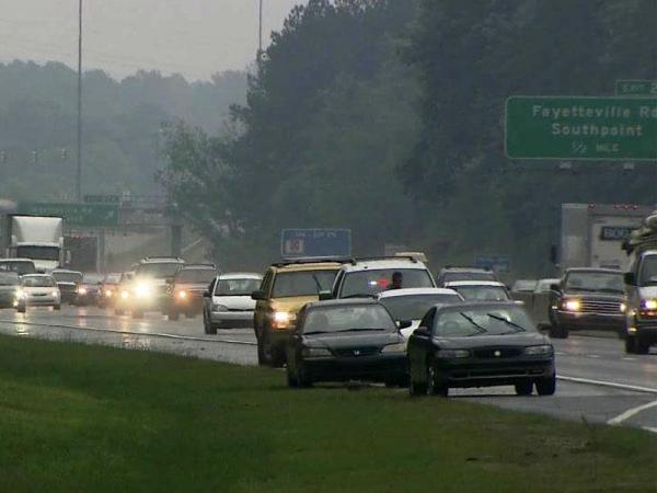 String of Durham wrecks slows I-40 traffic for hours