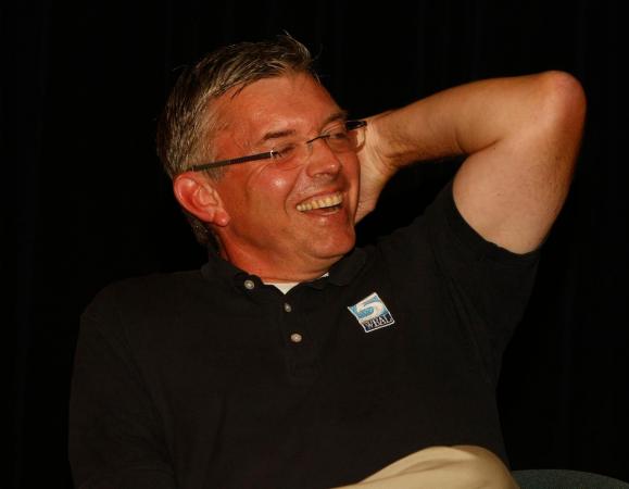 WRAL's Greg Fishel participates in the "Ask the Experts" panel during StormFest at the NC Museum of Natural Sciences in downtown Raleigh on June 16, 2012. 