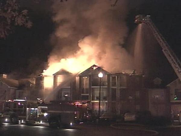 Blaze Rips Cary Apartment Complex