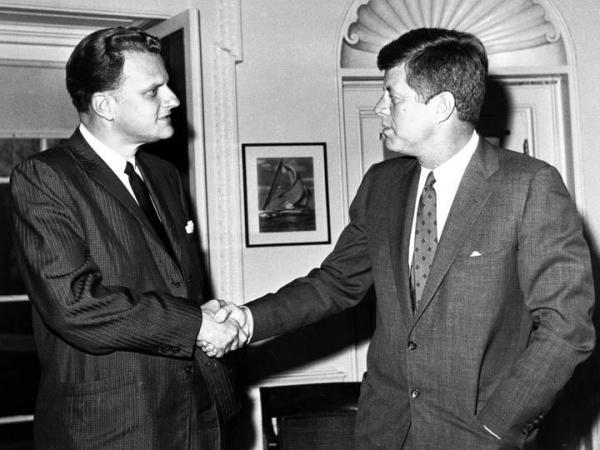 Rev. Billy Graham meets with President John F. Kennedy in 1961. (Photo courtesy of Billy Graham Evangelistic Association)