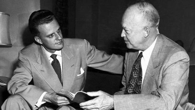 Billy Grahm with Eisenhower