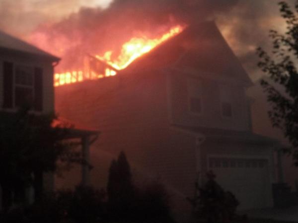 Lightning ignites blazes at several Wake County homes