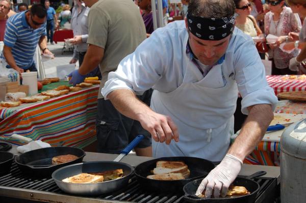 Seven local restaurants competed in a grilled cheese cook-off at the Raleigh Downtown Farmers Market on Aug. 1, 2012.
