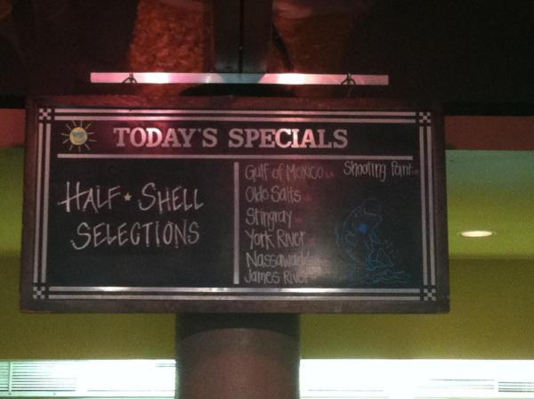 Specials from 42nd St Oyster Bar