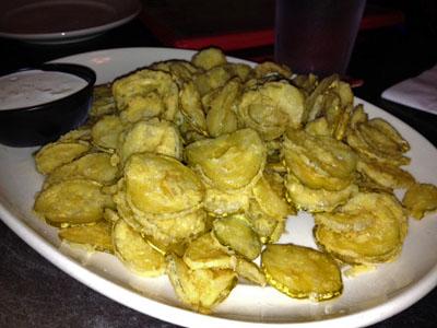 The fried pickles at the Village Draft House.