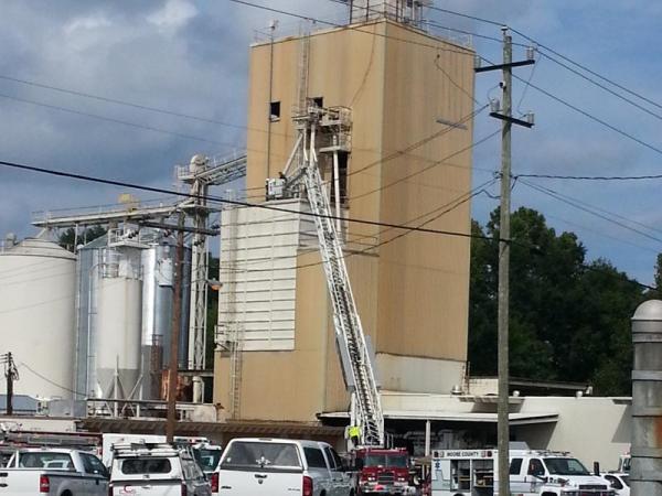 Man rescued from silo