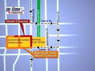 raleigh downtown roads closed map