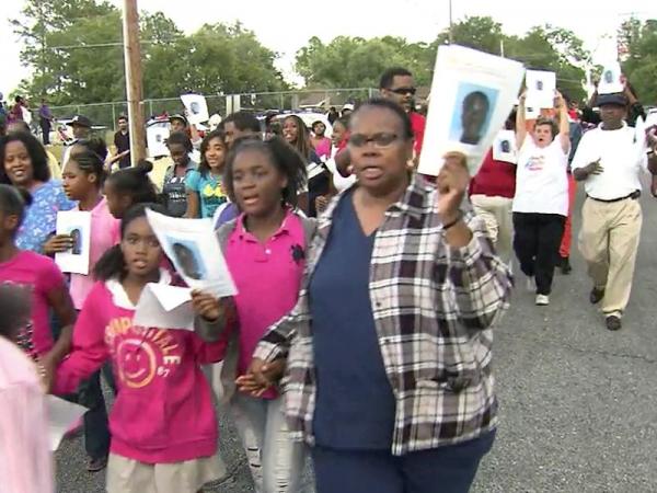 Friends, family march for missing Goldsboro teen