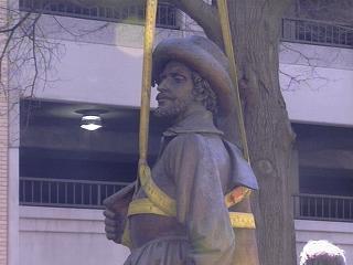 Sir Walter Raleigh Statue Moved From Fayetteville Street Mall
