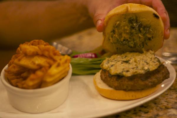 The Baltimore burger at Cameron Bar and Grill.