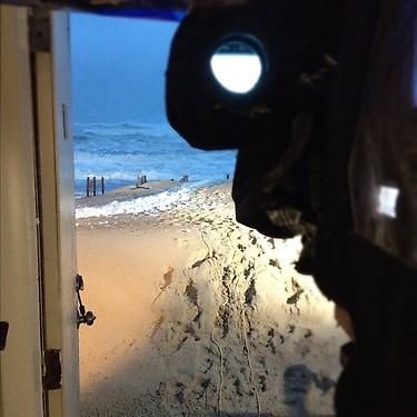 WRAL photographer Greg Hutchinson tweeted this picture, along with the message: "My view of #Sandy"