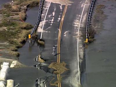 Sky 5 video: Sandy swamps Outer Banks