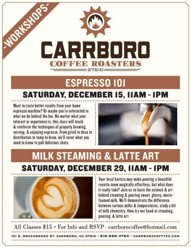 Carrboro Coffee Workshops