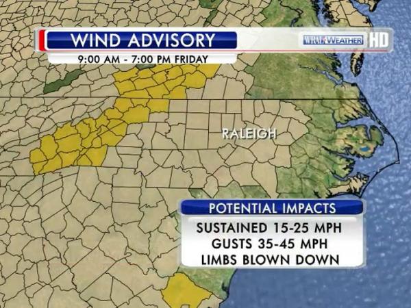 High winds blow into Triangle as winter begins