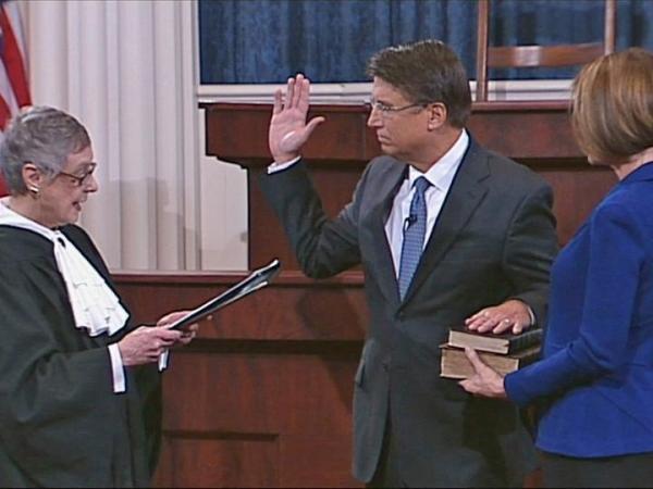 McCrory takes oath of office