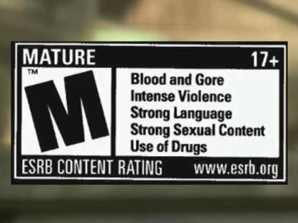 Mature content rating for video games