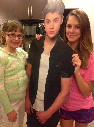 Amanda Lamb's daughters with "Justin Bieber"