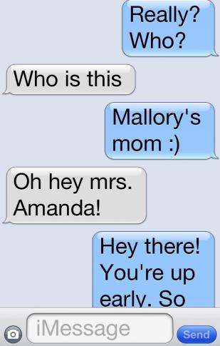 Texting with Mrs. Amanda