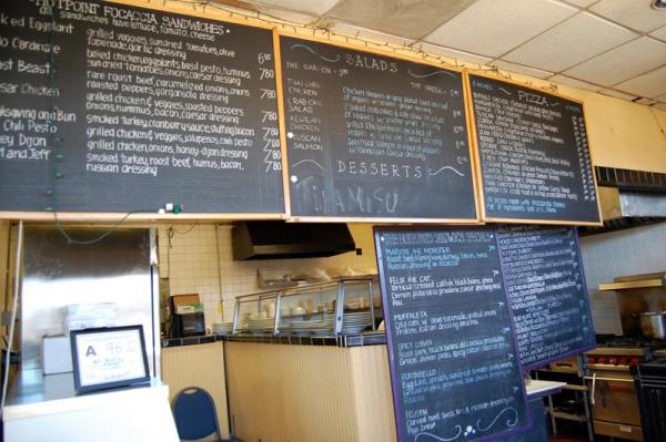 The menu at Hot Point Deli in Raleigh.