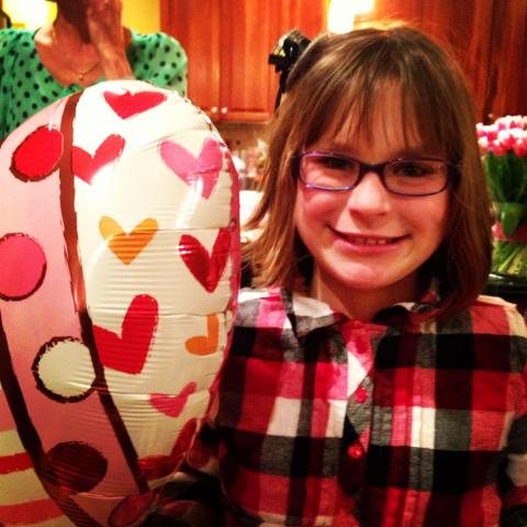 Amanda Lamb's daughter marks Valentine's Day